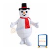 Christmas Snowman With Hat Mascot Costume