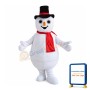 Christmas Snowman With Hat Mascot Costume