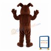 Brown Bulldog With Sharp Teeth Mascot Costume