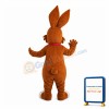 Brown Rabbit With Tag Mascot Costume