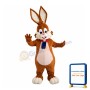 Brown Rabbit With Tag Mascot Costume