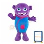 Purple Monster With Coil Ears Mascot Costume