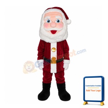 Santa Claus With Buttons Coat Mascot Costume