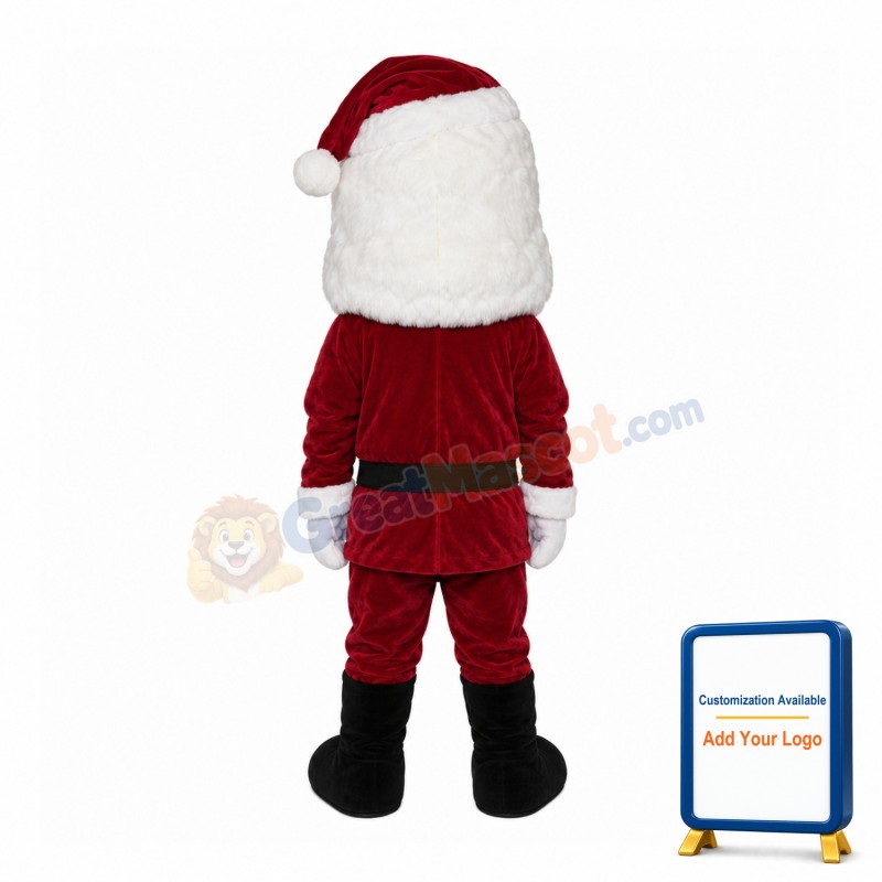 Santa Claus With Buttons Coat Mascot Costume