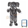 Short Plush Grey Elephant Mascot Costume