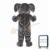 Short Plush Grey Elephant Mascot Costume