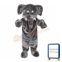 Short Plush Grey Elephant Mascot Costume