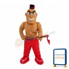 Black Warrior Carrying Stick Mascot Costume