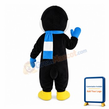Agreeable Nice Penguin With Scarf Mascot Costume