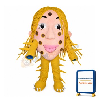 Scary Face Full Of Pockmarks Mascot Costume