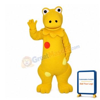 Yellow Frog With Red Dot Mascot Costume