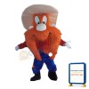 Dwarf With Full Face Orange Hair Mascot Costume