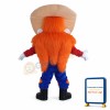 Dwarf With Full Face Orange Hair Mascot Costume