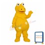 Fat Yellow Frog Mascot Costume