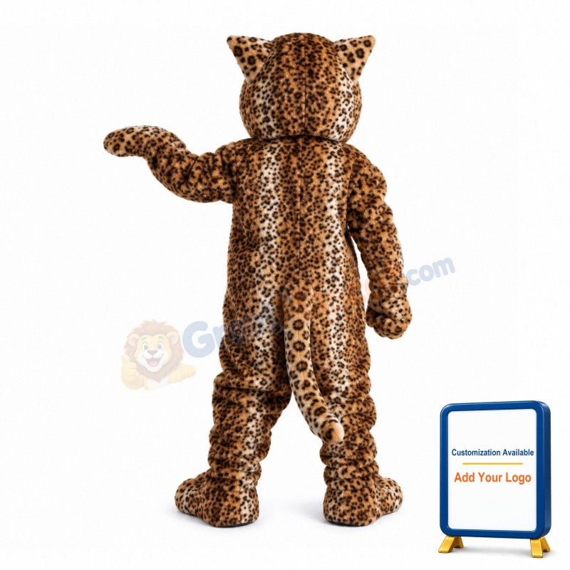 Leopard With Fierce Face Mascot Costume
