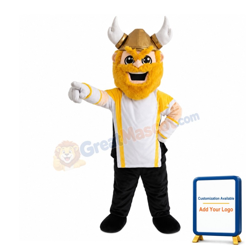 Golden-bearded Soldier Mascot Costume