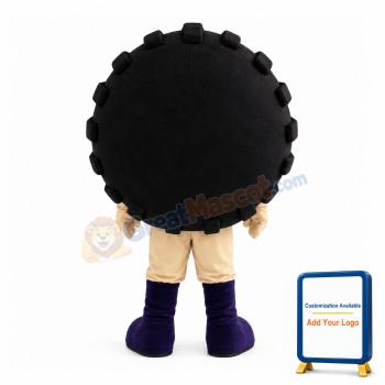 Black Car Tire Mascot Costume