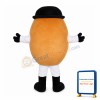 Coffee Bean With Black Hat Mascot Costume