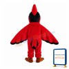 Red Eagle With Black Fur On Chest Mascot Costume