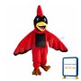 Red Eagle With Black Fur On Chest Mascot Costume