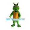 Green Dragon With Red Wings Mascot Costume