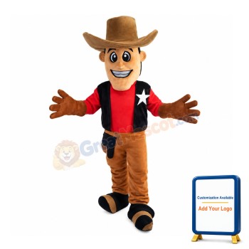 Adventurous Western Cowboy Mascot Costume