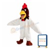 Crowing White Cock Mascot Costume