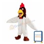 Crowing White Cock Mascot Costume