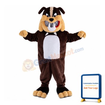 Evil Bulldog With Sharp Teeth Mascot Costume