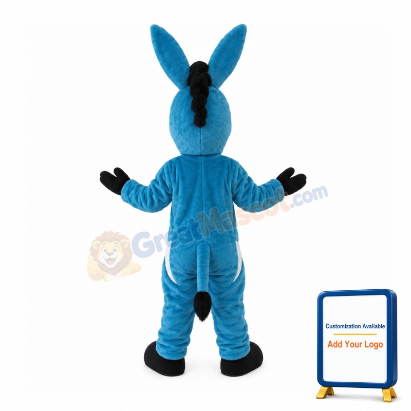 Sky Blue & White Donkey Mascot Costume