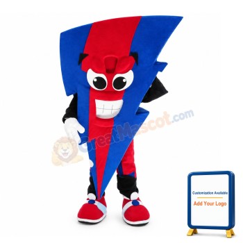 Blue & Red Lightning Mascot Costume