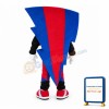 Blue & Red Lightning Mascot Costume