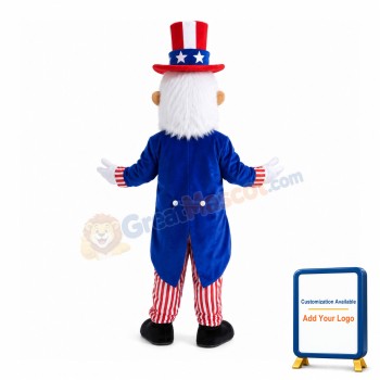 Magician Grandpa With White Beard Mascot Costume