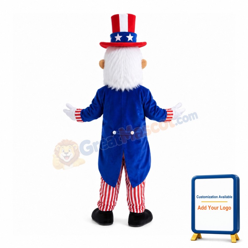 Magician Grandpa With White Beard Mascot Costume