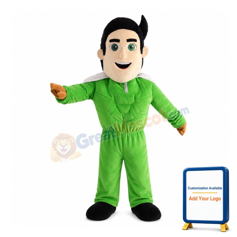 Green Adult Man Mascot Costume