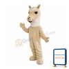 Exuberant Beige Pony Mascot Costume