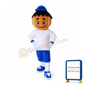 Black Hair Playing Child Mascot Costume