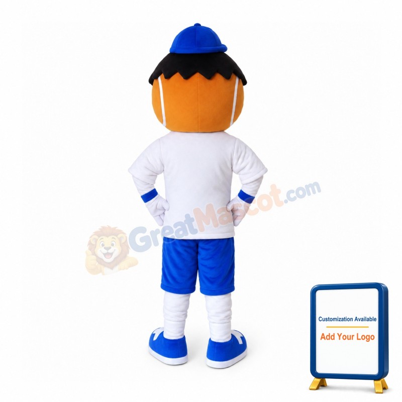 Black Hair Playing Child Mascot Costume