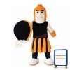 Orange Warrior With Shield Mascot Costume