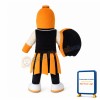 Orange Warrior With Shield Mascot Costume