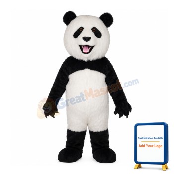 Cheerful Bright Panda Mascot Costume