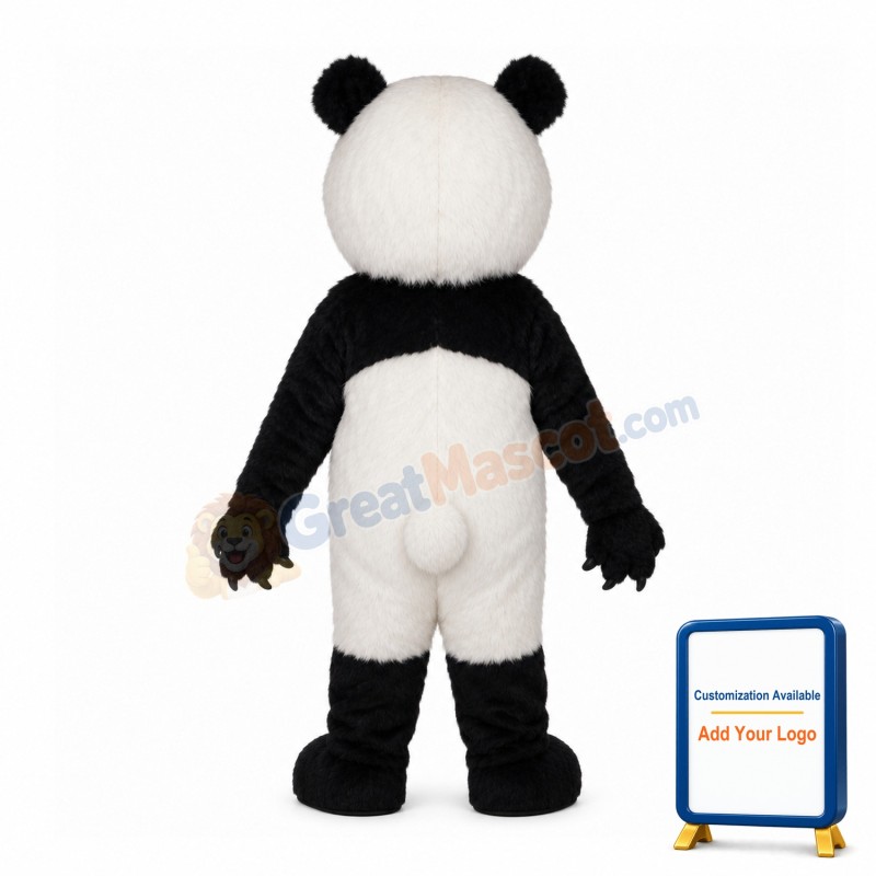 Cheerful Bright Panda Mascot Costume