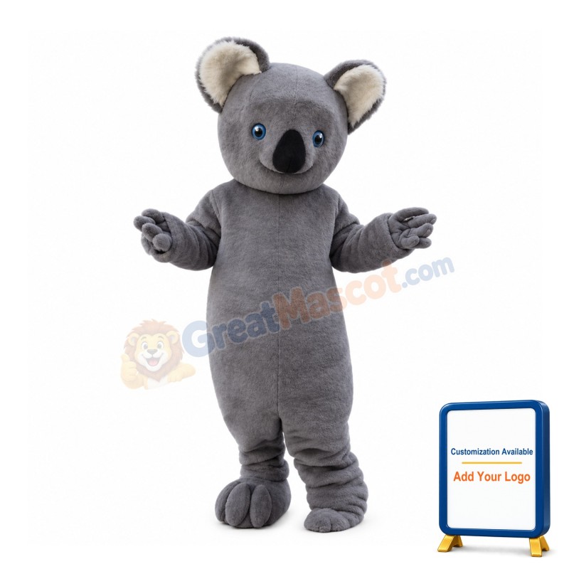 Lovable Grey Koala Mascot Costume