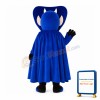 Blue Demon Wearing Cloak Mascot Costume