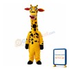 Surprised Yellow Giraffe Mascot Costume