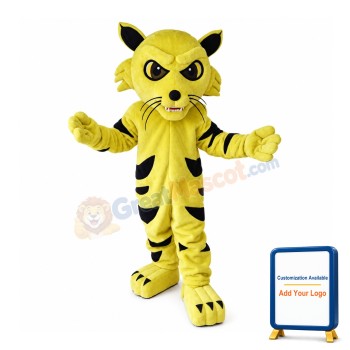 Seriously Yellow Tiger Mascot Costume