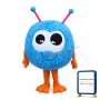 Blue Hairy Bird Mascot Costume