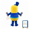 Bowling Ball Bottle Holding Dumbbell Mascot Costume