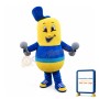 Bowling Ball Bottle Holding Dumbbell Mascot Costume