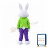 Easter Bunny In Green Coat Mascot Costume